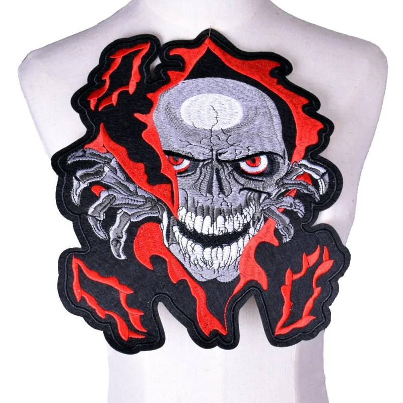 Guns Skull Iron Patch Band Punk Pacth Eisen auf bestickte Patches Kleidung Aufkleber DIY Jeans Jacke Applikation Abzeichen Dekoration von Joom DACH