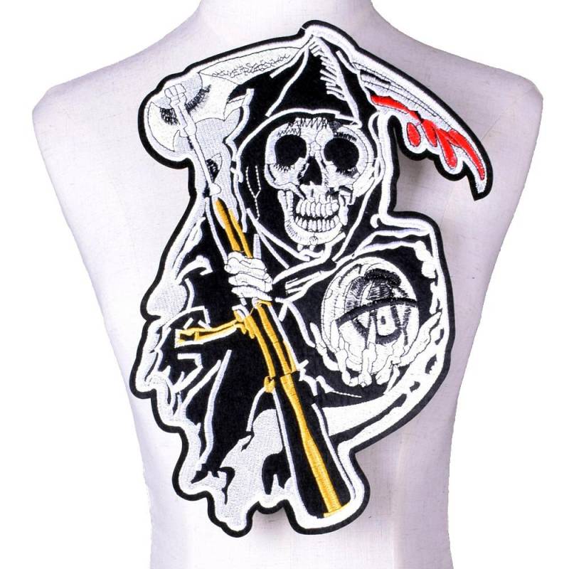 Guns Skull Iron Patch Band Punk Pacth Eisen auf bestickte Patches Kleidung Aufkleber DIY Jeans Jacke Applikation Abzeichen Dekoration von Joom DACH