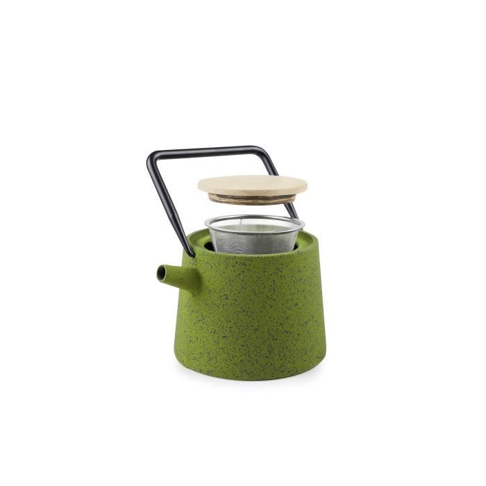 Gusseisen-Teekanne - Ibili - Kairo - 1,2 L - Emaillierte Innenseite - Induktionsgeeignet grün von Joom DACH