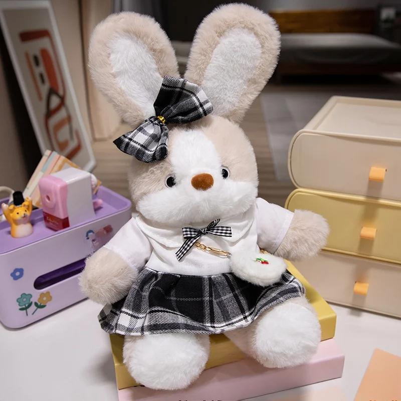 Gute Nacht Blumenrock Kaninchen Plüschtier Niedlicher Rock Kaninchen Weiches Tier Kinder Cartoon Großes Ohr Hase Plüsch Umarmung Gefülltes Kissen Mädchen 35cm von Joom DACH