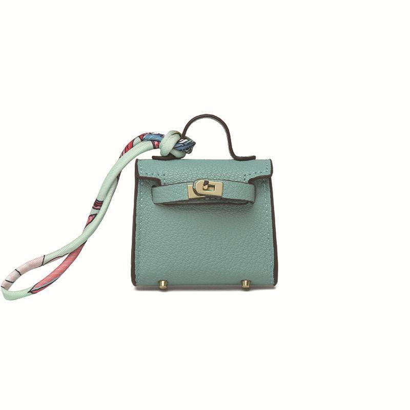 H Home Mini-Taschenanhänger, süßer Mini-Platin-Taschenanhänger, Kopfhörertasche, Damen-Auto-Schlüsselanhänger 6x2x5.5cm von Joom DACH