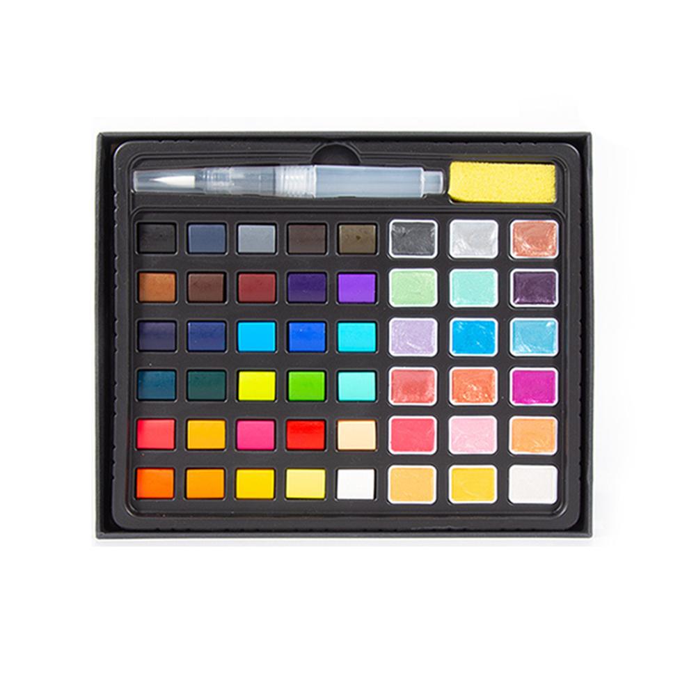 H&B Aquarellfarben-Set, 88 Farben, professioneller Künstlerbedarf, darunter 40 Perlglanz- und 48 48 colors bunt von Joom DACH