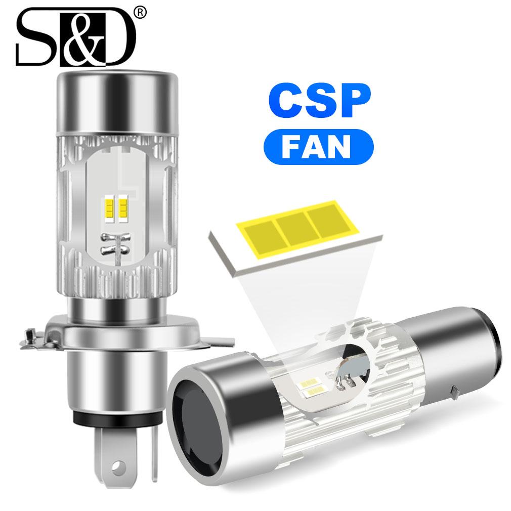 H4 LED Motorrad Scheinwerfer Lampen Ba20D H6 H4 Hallo-Lo 3200LM 6000K Led Moto Motorrad Lampe HS1 Beleuchtung elektrische Auto Lichter BA20D H6 von Joom DACH