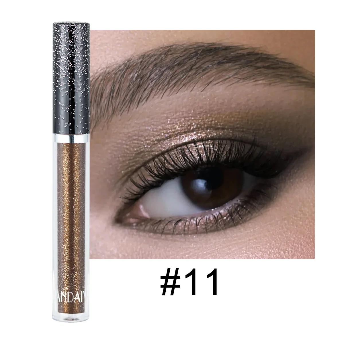 HANDAIYAN Flüssiger Lidschatten Metallic Diamant Glänzend Eyeliner Stift Giltter Lidschattenpalette Langanhaltender Schimmer Aufhellend Kosmetik 11 von Joom DACH