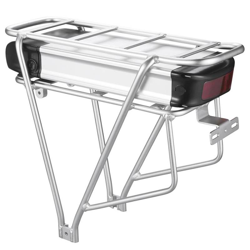 HANIWINNER HA074-03 E-Bike-Akku 48 V 15 Ah 720 W wiederaufladbarer Lithium-Li-Ionen-Akku mit Rücklicht am Fahrradrahmen HA074-03 silber von Joom DACH