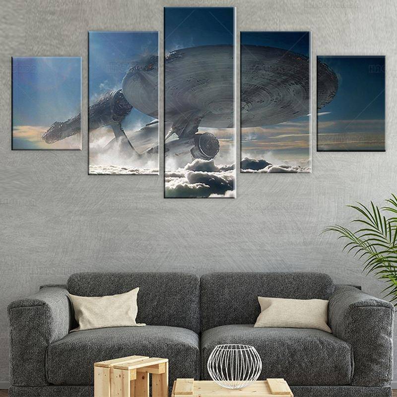 HD Star Trek Poster Wanddekoration Raumschiff Ölgemälde Leinwand Raumdekoration Ästhetische gedruckte Leinwand Wandgemälde Zimmer Home Decor 40x60cm*2  40x80cm*2  40x100cm*1 von Joom DACH