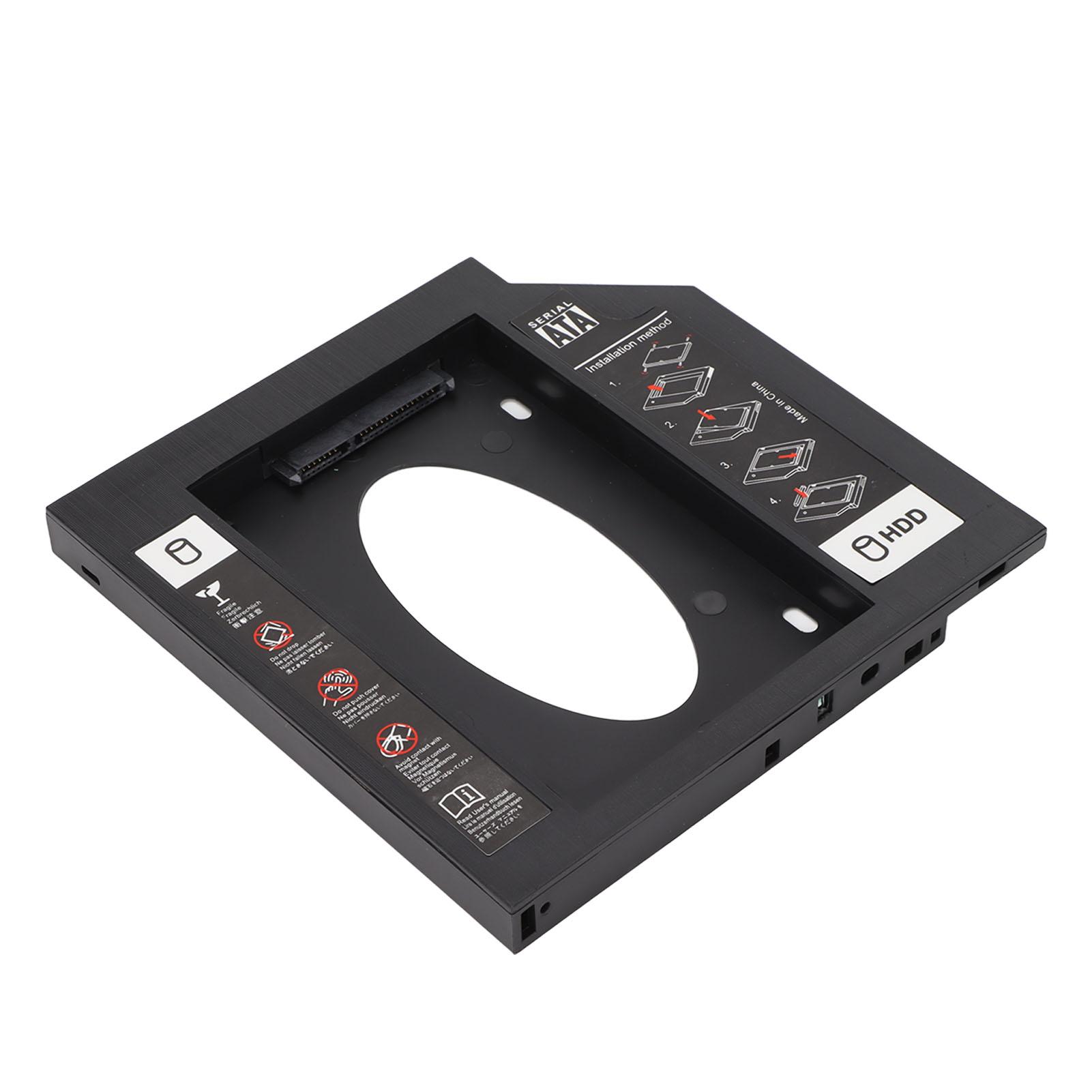 HDD Caddy Bay General 12,7 mm 2,5 Zoll SATA auf SATA 2. HDD SSD Festplatten-Schachtabdeckung für Laptop CD DVD von Joom DACH