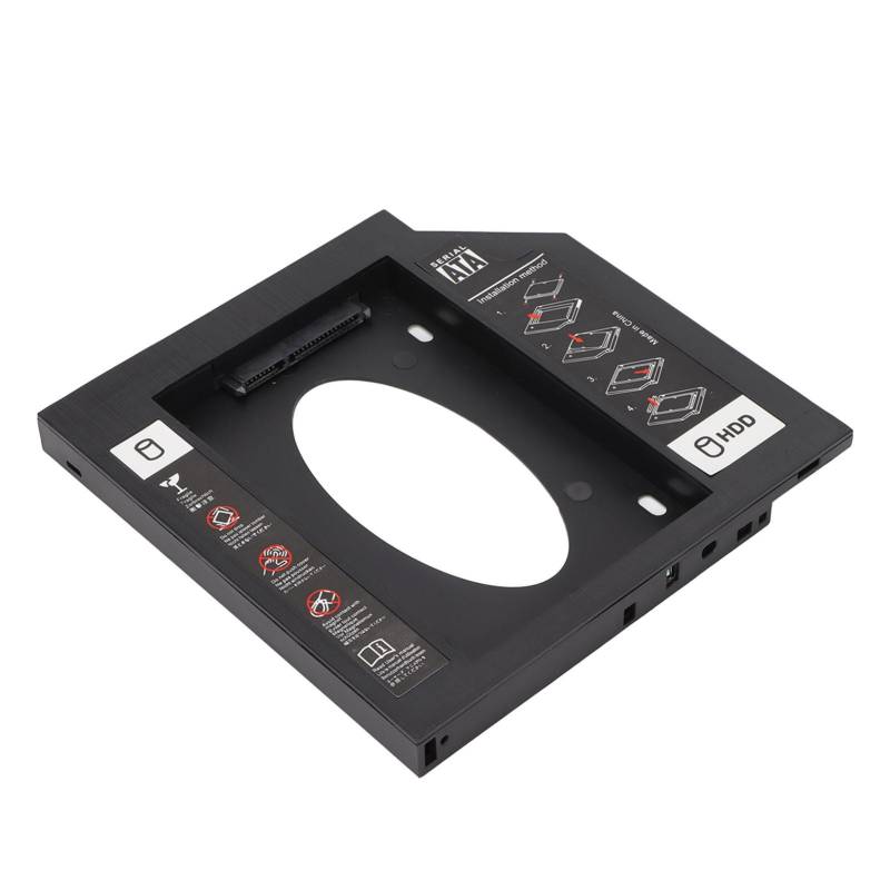 HDD Caddy Bay General 12,7 mm 2,5 Zoll SATA auf SATA 2. HDD SSD Festplatten-Schachtabdeckung für Laptop CD DVD von Joom DACH