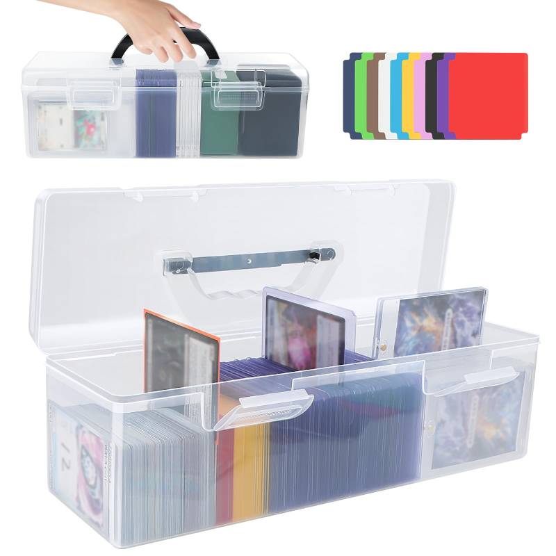 HIMOMO 2er Set Aufbewahrungsbox Sammelkarten fasst ca. Kartenetui Sammelkarten Handheld-Sammelkartenetui mit 10 für Baseball Kompatibel mit von Joom DACH