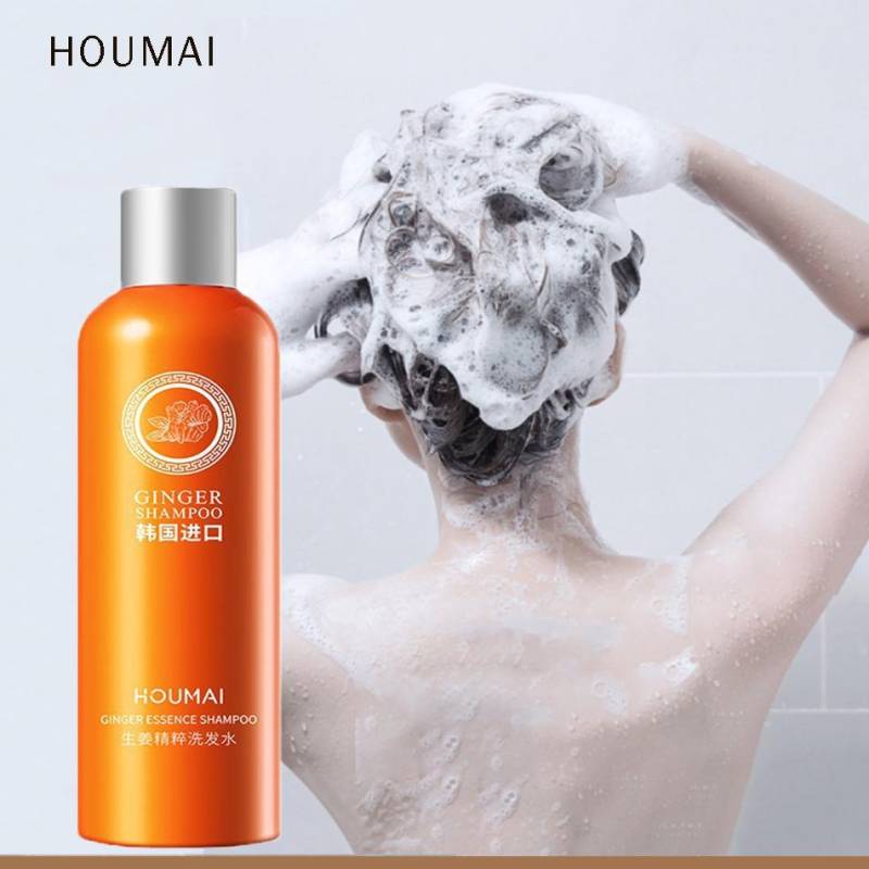 HOUMAI Ingwer-Essenz-Shampoo für Männer und Frauen, Ölkontroll-Shampoo, dichtes Haar-Reparatur-Shampoo 300ml von Joom DACH