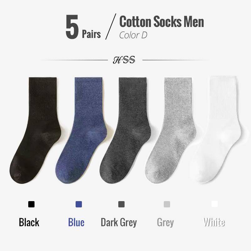 HSS 95% Gekämmte Baumwolle Socken Männer Business Kleid Lange Socken Weiche Atmungsaktive Frühling Sommer Bunte Socke Für Mann 5 Paare/los EU39-45(US6-11) grün/weiß von Joom DACH