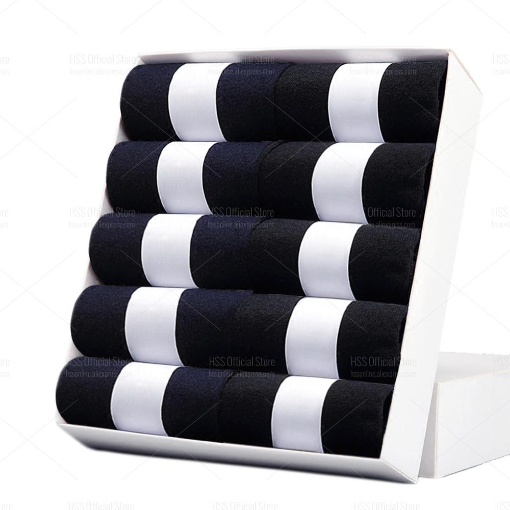 HSS Marke männer Baumwolle Socken Neue stil Schwarz Business Männer Socken Weiche Atmungsaktive Sommer Winter für Männliche Socken Plus größe (6,5-14) EUR38-44(US6-10) schwarz/navy blau von Joom DACH