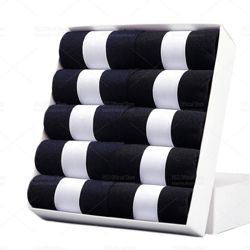 HSS Marke männer Baumwolle Socken Neue stil Schwarz Business Männer Socken Weiche Atmungsaktive Sommer Winter für Männliche Socken Plus größe (6,5-14) EUR38-44(US6-10) schwarz/navy blau von Joom DACH