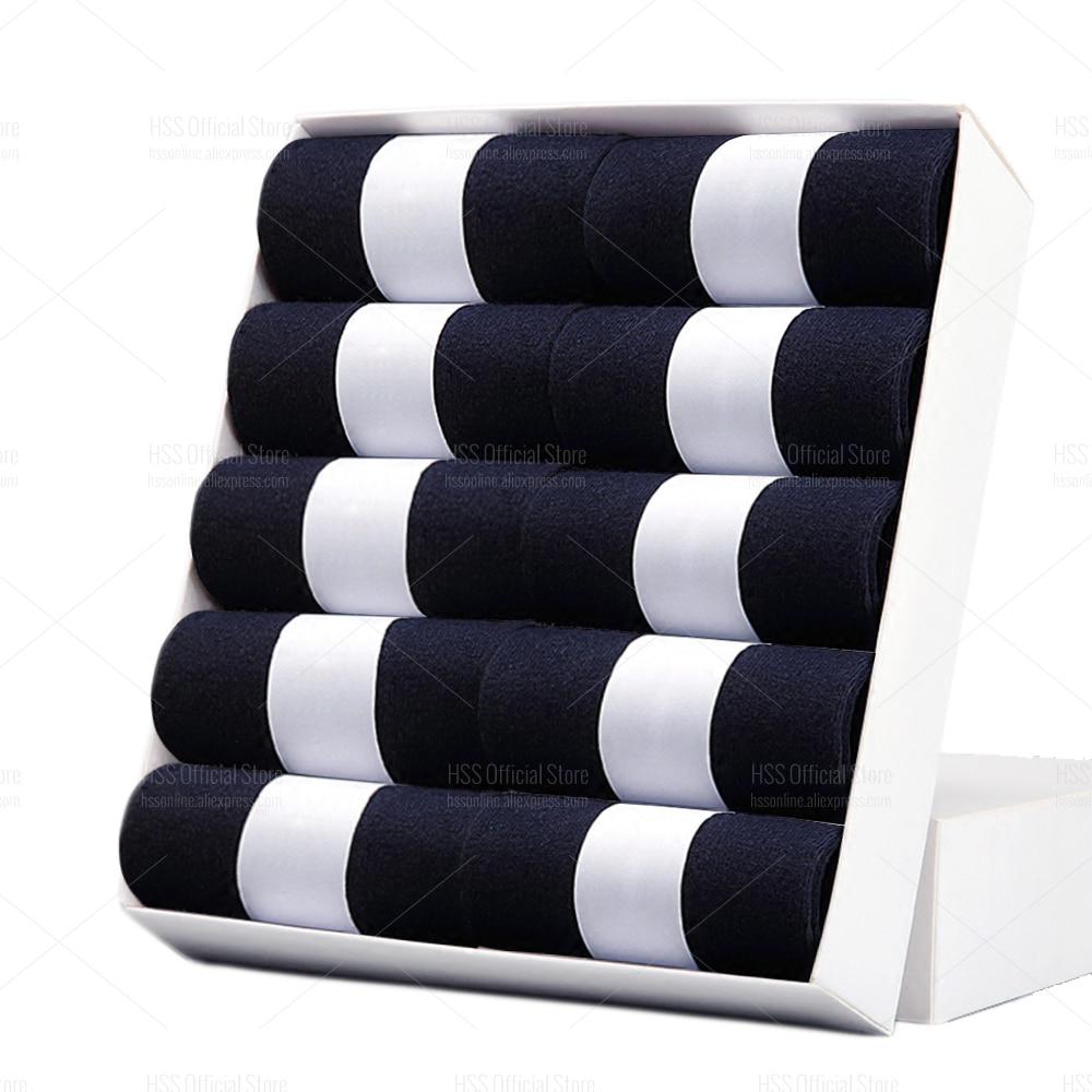 HSS Marke männer Baumwolle Socken Neue stil Schwarz Business Männer Socken Weiche Atmungsaktive Sommer Winter für Männliche Socken Plus größe (6,5-14) EUR44-48(US10-13) navy blau von Joom DACH