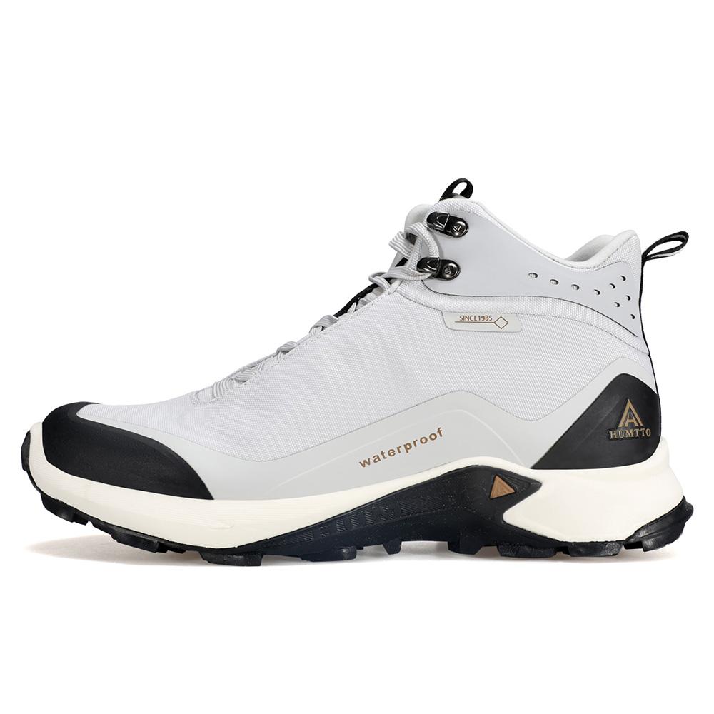 HUMTTO rutschfeste Stiefel für Herren, Winter-Plateau-Arbeitsstiefeletten aus Gummi, Outdoor-Wanderstiefel für Herren, Sneakers, verschleißfeste Arbeitssicherheitsschuhe 42 grau/schwarz von Joom DACH