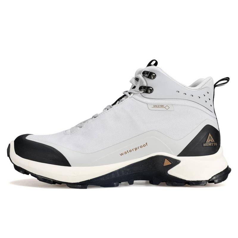 HUMTTO rutschfeste Stiefel für Herren, Winter-Plateau-Arbeitsstiefeletten aus Gummi, Outdoor-Wanderstiefel für Herren, Sneakers, verschleißfeste Arbeitssicherheitsschuhe 42 grau/schwarz von Joom DACH