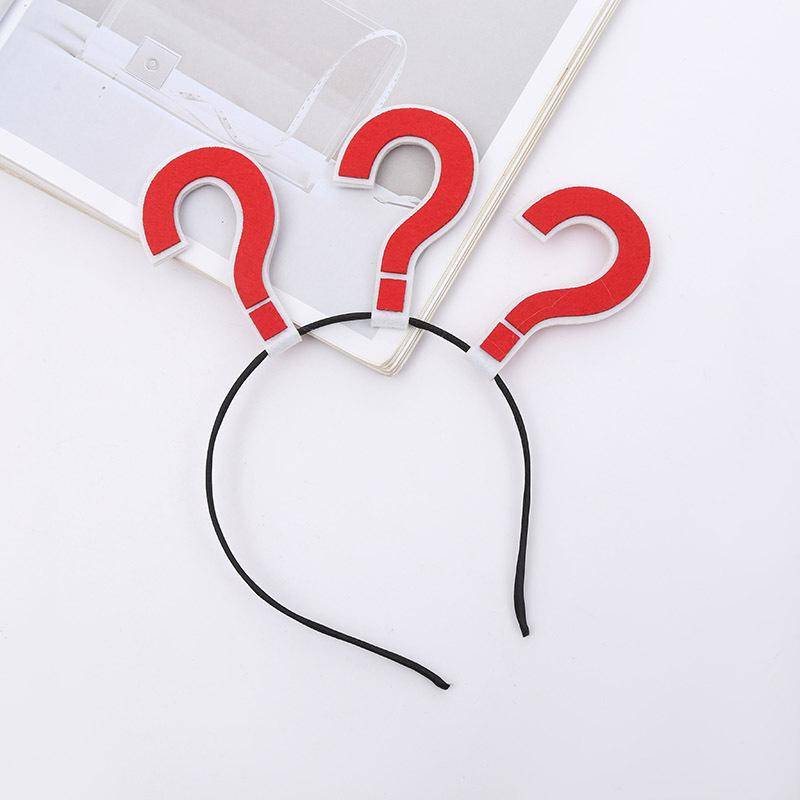 Haarbänder in Fragezeichenform für Damen, Haarschleife, Haarspange, Haarband, Haarschmuck für Damen und Mädchen(Schwarz) rot von Joom DACH