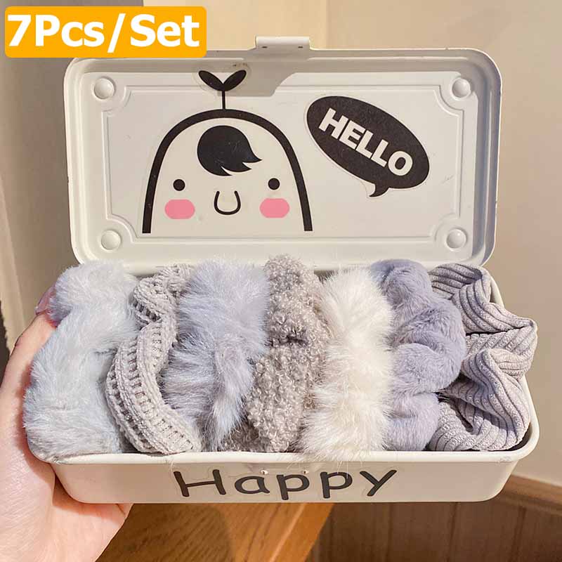 Haargummis für Damen, Samt, einfarbig, Haarband für Mädchen, Pferdeschwanzhalter, Gummibänder, Haarbänder, Haar-Accessoires von Joom DACH