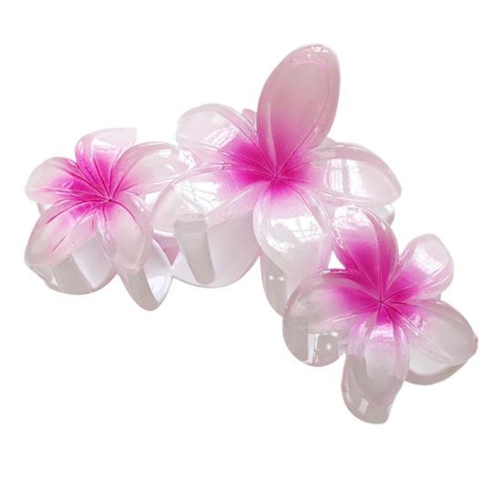 Haarklammer für Damen, Blumenform, Farbverlauf, Haarspange, leicht, bunt, Haarspange für den Hinterkopf weiß von Joom DACH