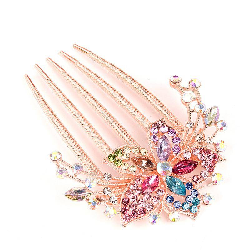 Haarschmuck Fünf-Zahn-Kamm All-Match-Platte Haarnadel Haarkamm Haarnadel Mode Mädchen Schmuck bunt von Joom DACH