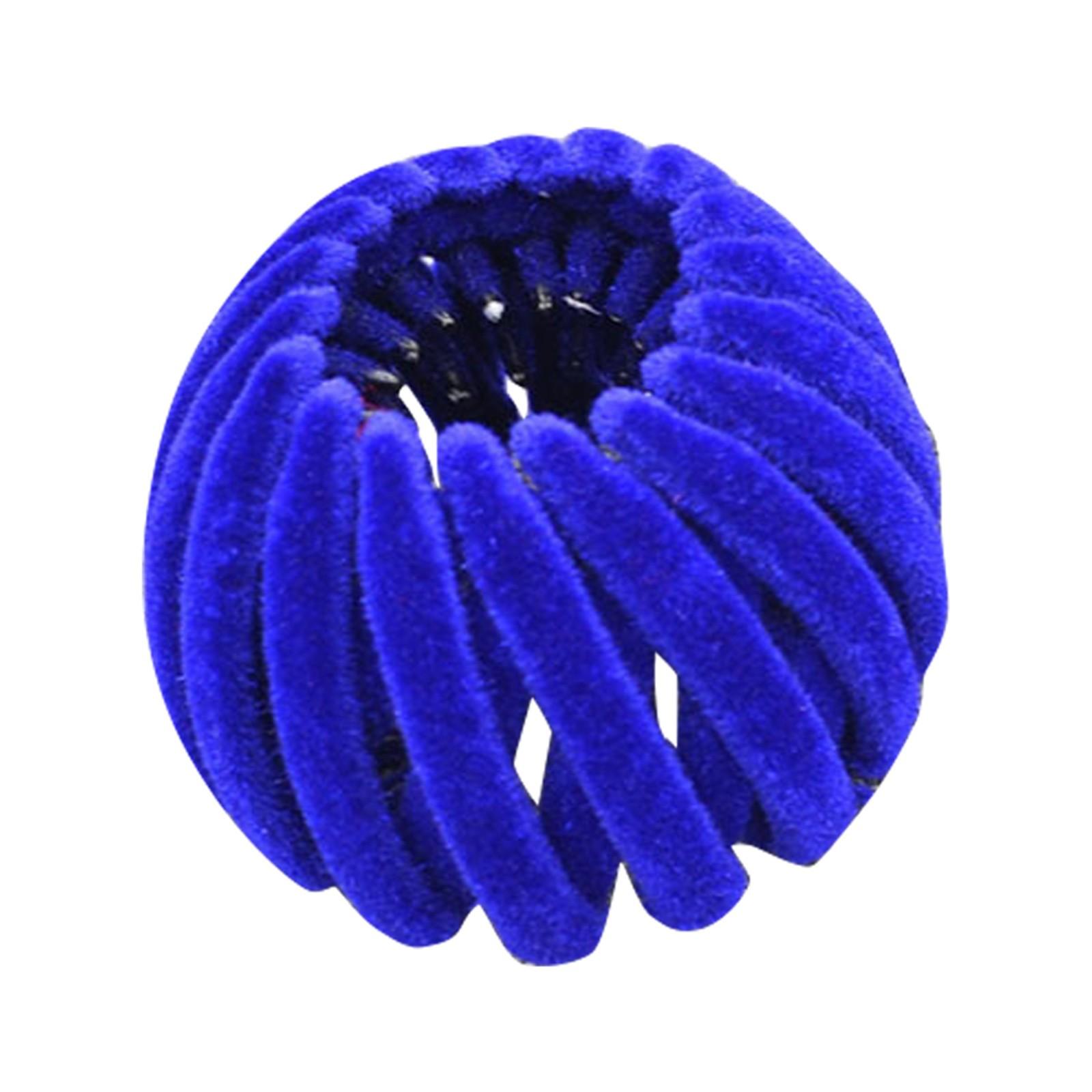 Haarspange in Vogelnestform, erweiterbarer Duttmacher, Haar-Accessoires, Pferdeschwanz-Clips für Damen, Dutt-Clips für dünnes, dickes, feines, lockiges Haar, Haarspangen aus Kunststoff One Size blau von Joom DACH