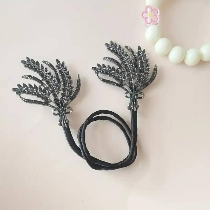 Haarspange mit Strass-Feder-Design, eleganter Lockenwickler, geschickter Dutt-Maker, langes, dickes Haar, Zubehör für Frauen von Joom DACH