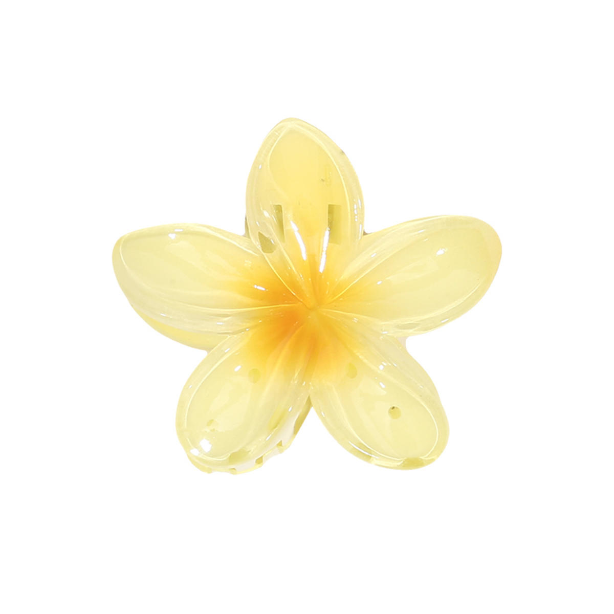 Haarspangen im hawaiianischen Stil mit Farbverlauf und Blume, Krabben-Haarspangen für Frauen, Plumeria-Haarspangen, Strandurlaubs-Haarklammer für dünnes/dickes Haar, Accessoires von Joom DACH