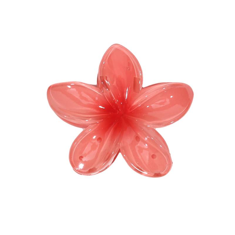 Haarspangen im hawaiianischen Stil mit Farbverlauf und Blume, Krabben-Haarspangen für Frauen, Plumeria-Haarspangen, Strandurlaubs-Haarklammer für dünnes/dickes Haar, Accessoires von Joom DACH