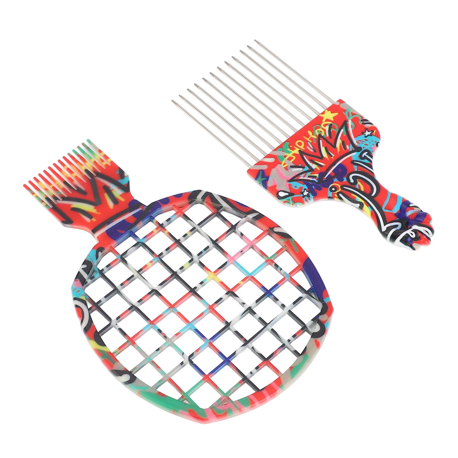 Haarzwirbelkamm Locken Schläger Edelstahl Pick Bürsten Set für Schwarze Männer Styling von Joom DACH