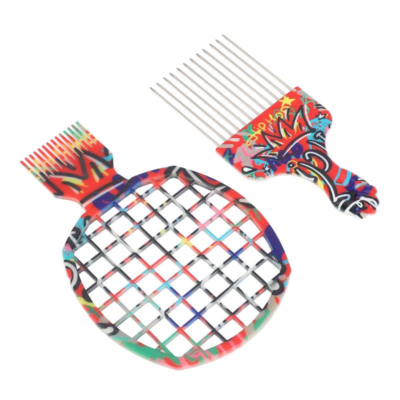 Haarzwirbelkamm Locken Schläger Edelstahl Pick Bürsten Set für Schwarze Männer Styling von Joom DACH