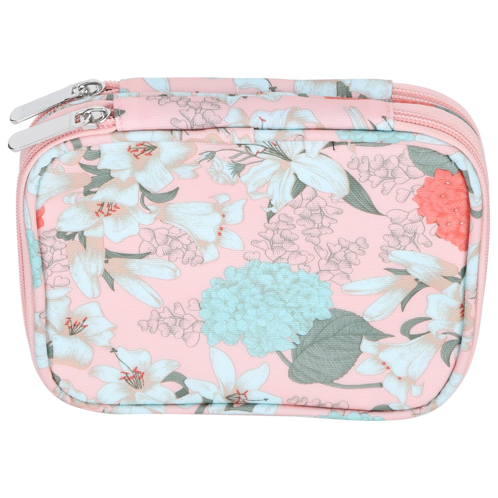 Häkeltasche Nähen Doppelseitiger Reißverschluss Handgemachtes Oxford-Tuch Stricken Organisieren Paket(Rosa Leer von Joom DACH