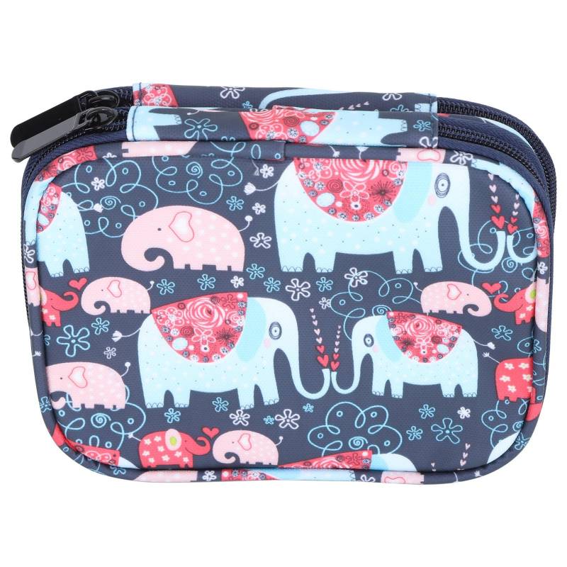 Häkeltasche Nähen Doppelseitiger Reißverschluss Handgemachtes Oxford-Tuch Stricken Organisieren Paket(Rosa Leer von Joom DACH