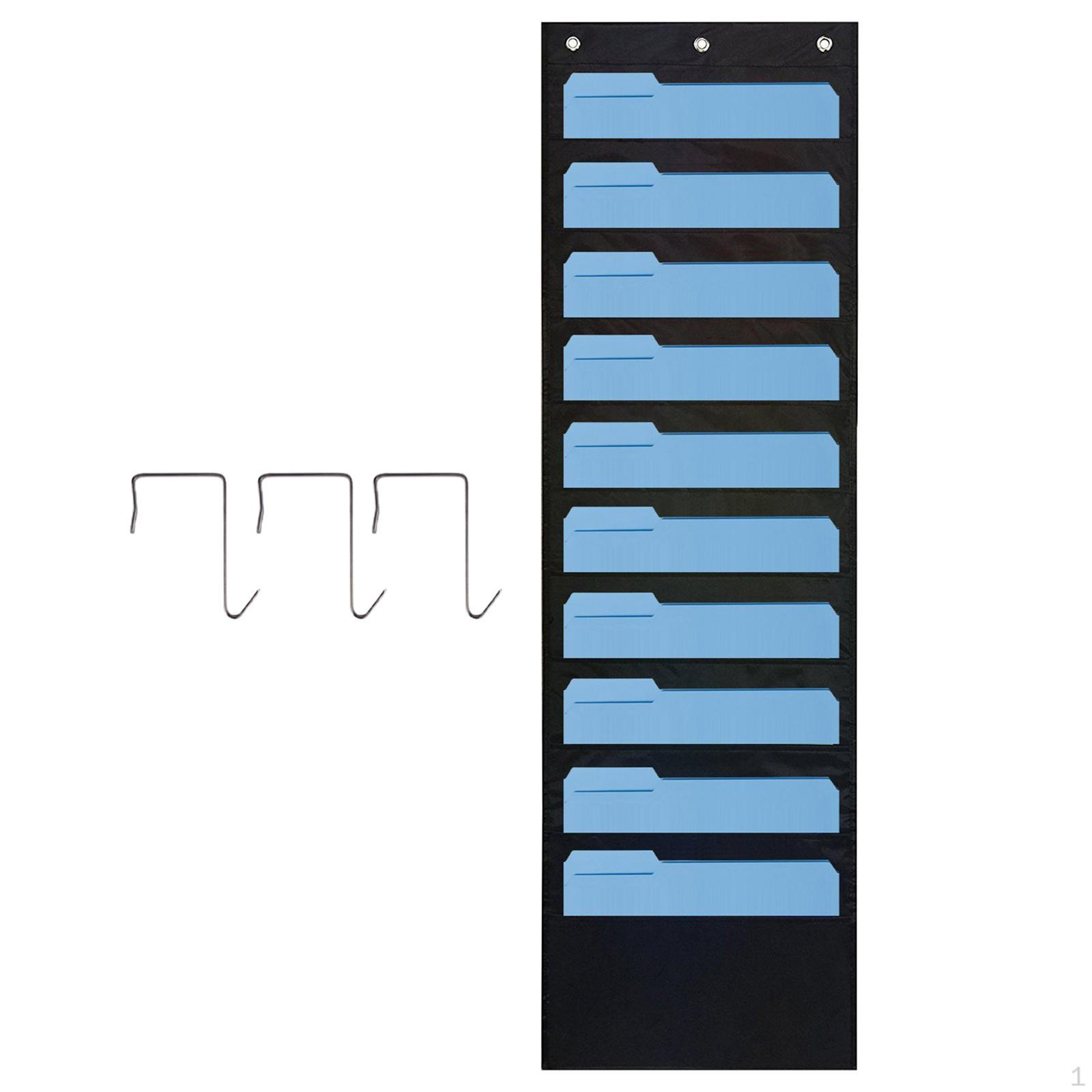 Hängemappen-Organizer zur Wandmontage, robust, mit 10 Taschen, Aufbewahrungstaschen von Joom DACH