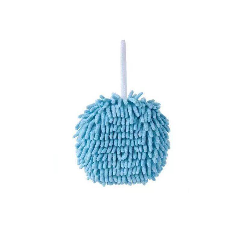 Hängende Chenille-Handtücher für Küche und Badezimmer, Handtuchball mit Aufhängeschlaufen, schnell trocknende, weiche, saugfähige Mikrofaser-Handtücher blau von Joom DACH