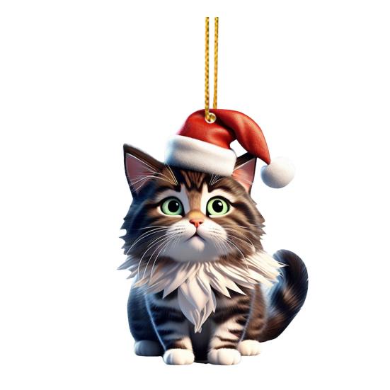 Hängende Dekoration für den Auto-Rückspiegel, mit Umhängeband, einfach aufzuhängen, realistisches Design, Christbaumschmuck in Tierform W von Joom DACH