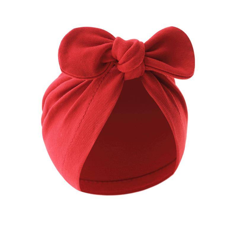 Häschenohren Neugeborene Beanie Babymütze für Mädchen Jungen Baumwolle Säuglingsmütze Kleinkind Mütze Kinderzubehör Baby Turban Hüte rot von Joom DACH