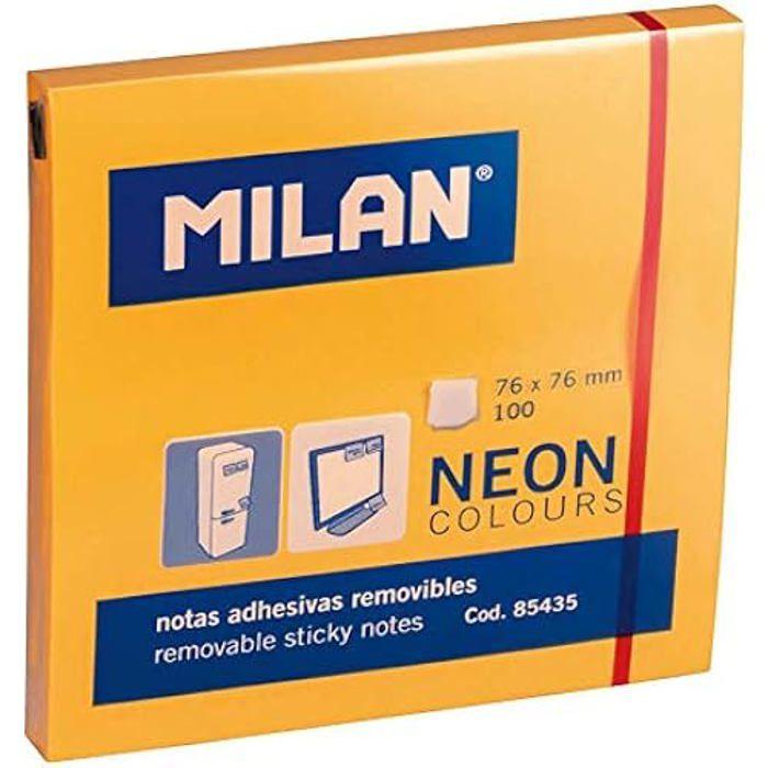 Haftnotizen - MILAN - Block 100 Notizen - Orange Fluo - 76 x 76 mm - Wiederablösbar orange von Joom DACH