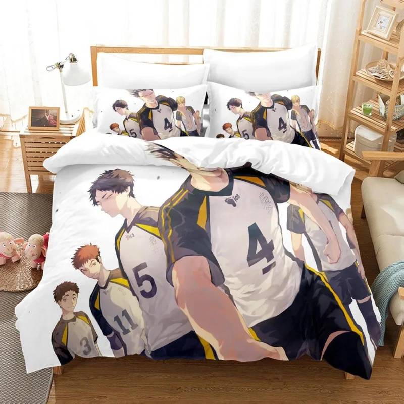 Haikyu Bettwäsche Set Japan Berühmte Anime Tröster Bettbezug Quilt Und Kissenbezug Bettwäsche Schlafzimmer Bettwäsche Dropshipping Geschenk 70x133cm 2pcs von Joom DACH