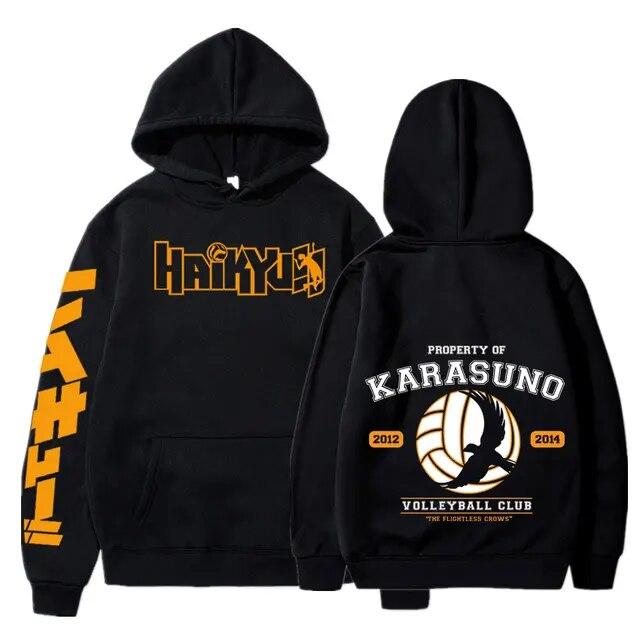 Haikyuu Kapuzenpullover Anime Hoodie Karasuno High School Oversize Sweatshirt Pullover Damen Herren Cosplay Fleece Kleidung L von Joom DACH