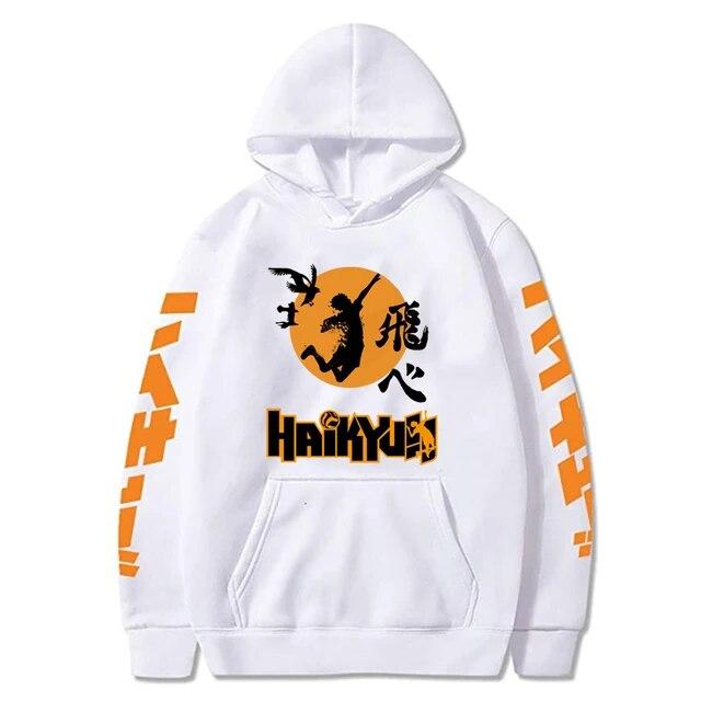 Haikyuu Kapuzenpullover Anime Hoodie Karasuno High School Oversize Sweatshirt Pullover Damen Herren Cosplay Fleece Kleidung S von Joom DACH