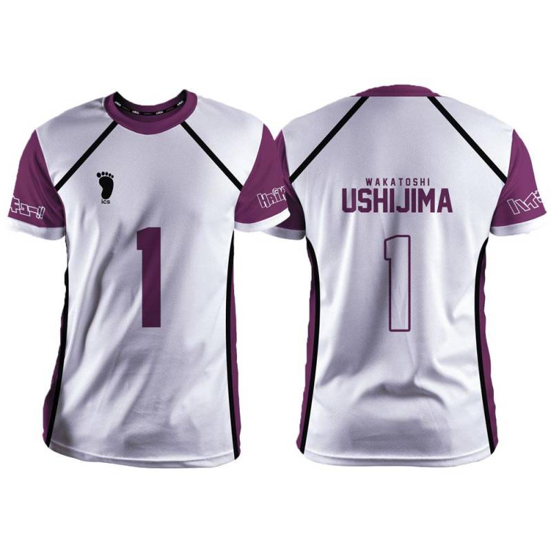 Haikyuu Shiratorizawa Cartoon Anime Cosplay Männer Trikot Sommer Kurzarm Kinder T-Shirt Tops 2024 Mode Frauen T-Shirt 6XL von Joom DACH