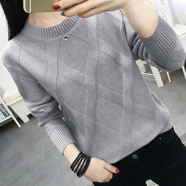 Halber Rollkragenpullover aus Wolle, Unterhemd für Damen, kurzes Gitter, lockerer, verdickter Strickpullover von innen nach außen, Übergröße XXXL grau von Joom DACH