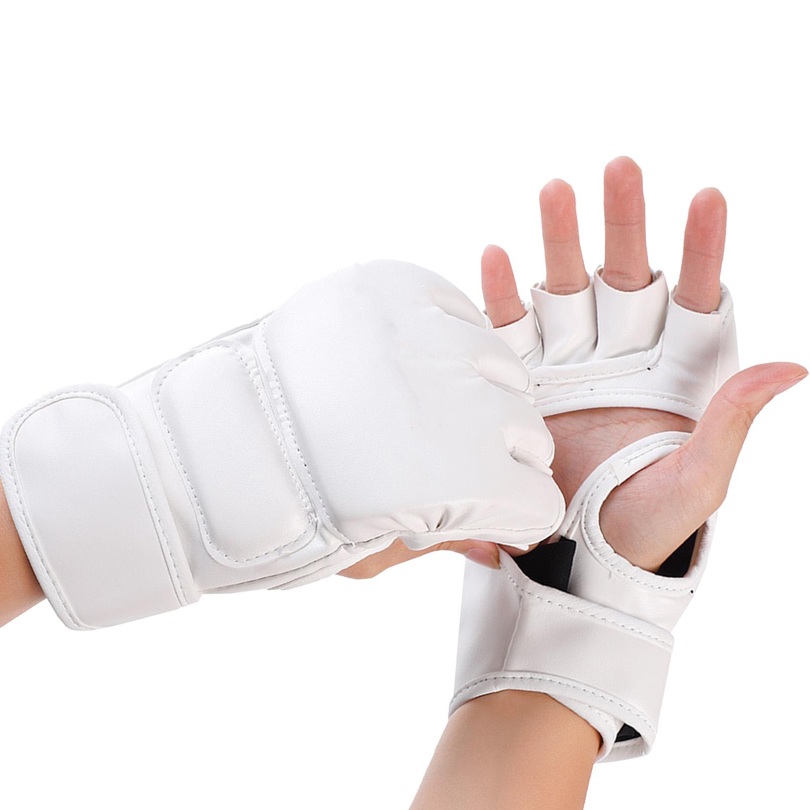 Halbfinger Boxhandschuhe Sandsack Offene Handflächen Kampf Kickboxen Sparring Handschuhe für Männer Frauen von Joom DACH