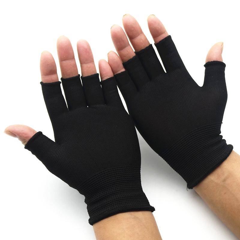 Halbfinger-Handschuhe ohne Finger für Damen und Herren, Wollstrick-Handgelenk-Baumwollhandschuhe von Joom DACH