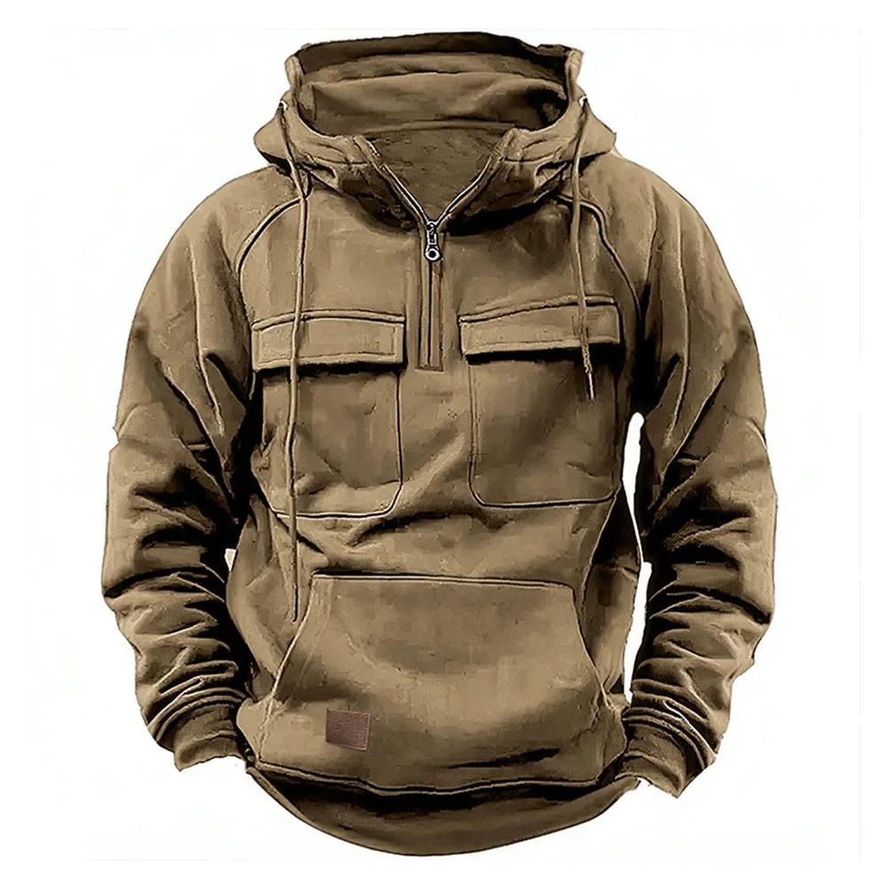 Halbreißverschluss Taktische Hoodies für Herren Solide Militärische Sweatshirts Mehrere Taschen Männliche Kapuzenjacken Dicke Outdoor Polar XXL khaki Halbreißverschluss Taktische Hoodies für Herren Solide Militärische Sweatshirts Mehrere Taschen Männliche Kapuzenjacken Dicke Outdoor Polar XXL khaki von Joom DACH