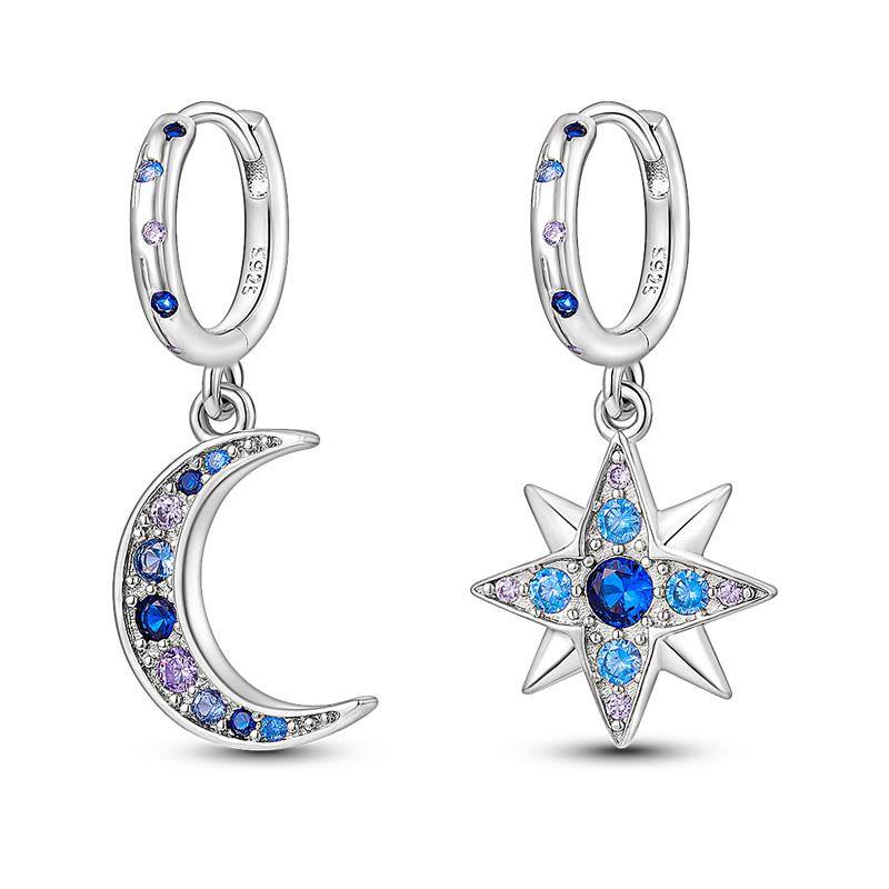 Hale SS925 Sterling Silber Ohrringe Hoop Herz Familie Baum Bogen Blau Schmetterling Ohrringe Fit Ohrringe Für Frauen von Joom DACH