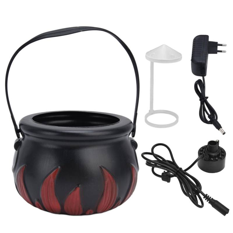 Halloween Hexe Topf Nebelmaschine Nebelmaschine Fogger mit Farbwechsel LED-Licht Party Prop von Joom DACH