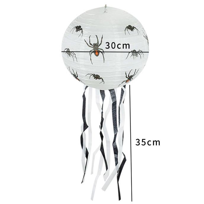 Halloween Led Licht Papier Laterne Spinne Gespenst Kürbis Fledermaus Anhänger Ornament Halloween Party Outdoor Dekoration 12inch weiß von Joom DACH