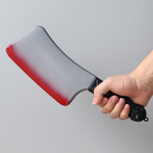 Halloween Simulation Requisiten Pu Blut Machete Lustige Kunststoff Küche Messer Geist Festival Cosplay Szene Layout Schaum Sicherheit Spielzeug Pack of 1 Type E von Joom DACH