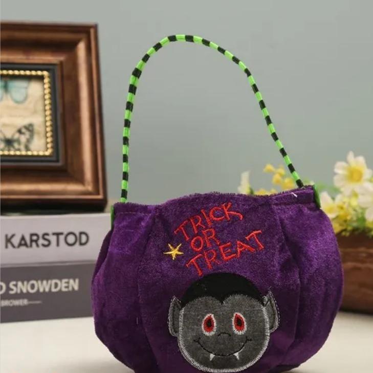 Halloween tragbare Kürbistasche Süßes oder Saures Kinder Süßigkeitentasche Happy Halloween Day Geschenk Kürbis Rucksack Umhängetasche von Joom DACH